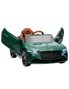 HOMCOM Bentley Bacalar Licensed 12V Kids Electric Car, with Remote Control, Horn, Lights, Music, Suspension Wheels, Green