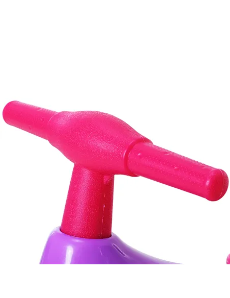 HOMCOM Baby Balance Bike Toddler Training Walker Smooth Rubber Wheels Ride on Toy Storage Bin Gift for Boys Girls Violet Fuchsia