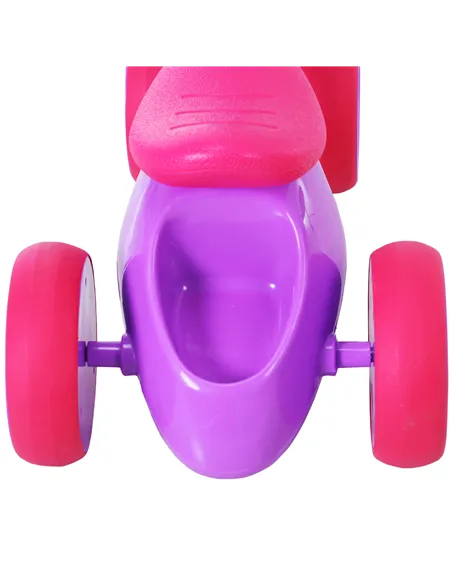 HOMCOM Baby Balance Bike Toddler Training Walker Smooth Rubber Wheels Ride on Toy Storage Bin Gift for Boys Girls Violet Fuchsia