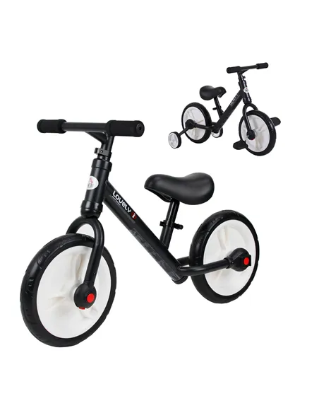 HOMCOM 11 Inch Kids Balance Bike Training Pedal Bicycle W/ Removable Stabilizers EVA Tyres Adjustable Seat Height 2 to 5 Years G