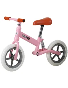 HOMCOM 12" Kids Balance Bike No Pedal Bicycle EVA Tire Adjustable Seat Toddler Training Bike W/ Shock Absorber 2 - 5 Years Gift 