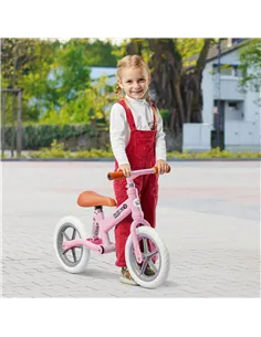 HOMCOM 12" Kids Balance Bike No Pedal Bicycle EVA Tire Adjustable Seat Toddler Training Bike W/ Shock Absorber 2 - 5 Years Gift  2