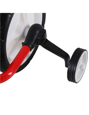 HOMCOM 11 Inch Kids Balance Bike Training Pedal Bicycle W/ Removable Stabilizers EVA Tyres Adjustable Seat Height 2 to 5 Years G