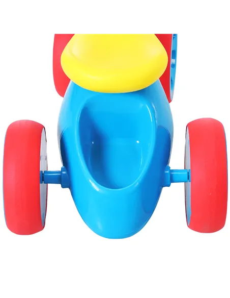 HOMCOM Baby Balance Bike Toddler Training Walker Smooth Rubber Wheels Ride on Toy Storage Bin Gift for Boys Girls Blue Red