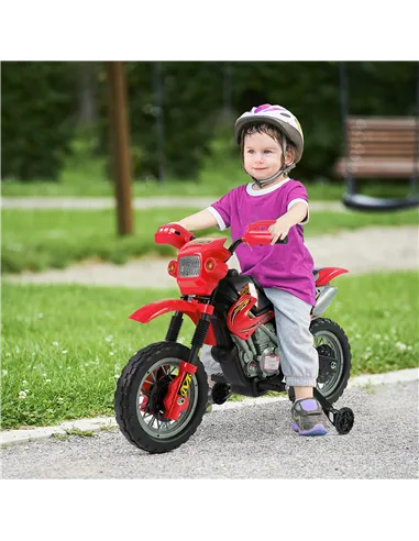 HOMCOM 6V Kids Child Electric Motorbike Ride on Motorcycle Scooter Children Toy Gift for 3-6 Years (Red)