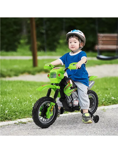 HOMCOM 6V Kids Child Electric Motorbike Ride on Motorcycle Scooter Children Toy Gift for 3-6 Years (Green)
