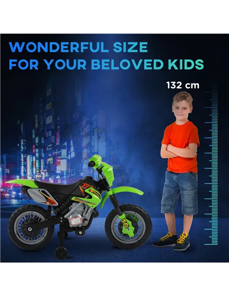 HOMCOM 6V Kids Child Electric Motorbike Ride on Motorcycle Scooter Children Toy Gift for 3-6 Years (Green)