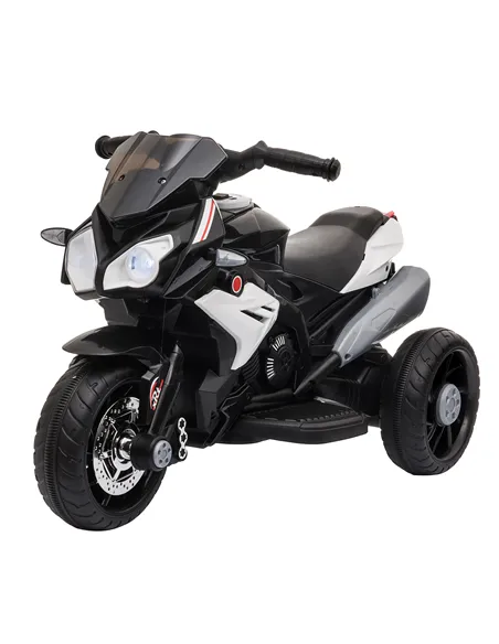 HOMCOM Kids Electric Motorcycle Ride-On Toy, with Three Wheels, Music, Horn, Lights