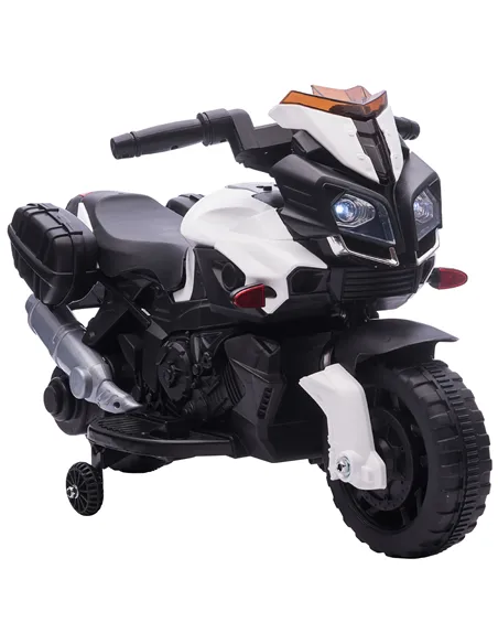 HOMCOM Kids Electric Motorbike 6V Ride on Motorcycle Vehicle w/ Lights Horn Sounds for 1.5-4 Years Old White