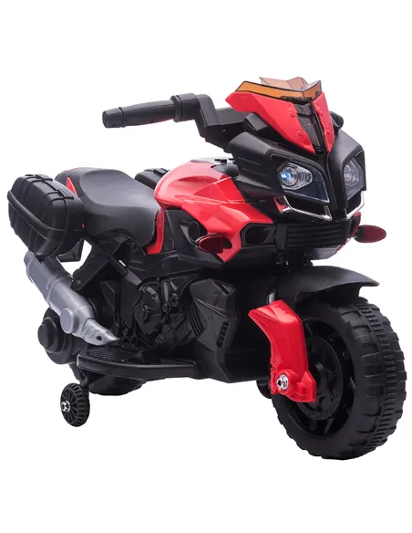 HOMCOM Kids Electric Motorbike 6V Ride on Motorcycle Vehicle w/ Lights Horn Sounds for 1.5-4 Years Old Red