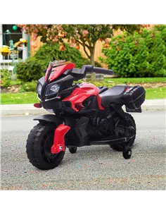 HOMCOM Kids Electric Motorbike 6V Ride on Motorcycle Vehicle w/ Lights Horn Sounds for 1.5-4 Years Old Red 2