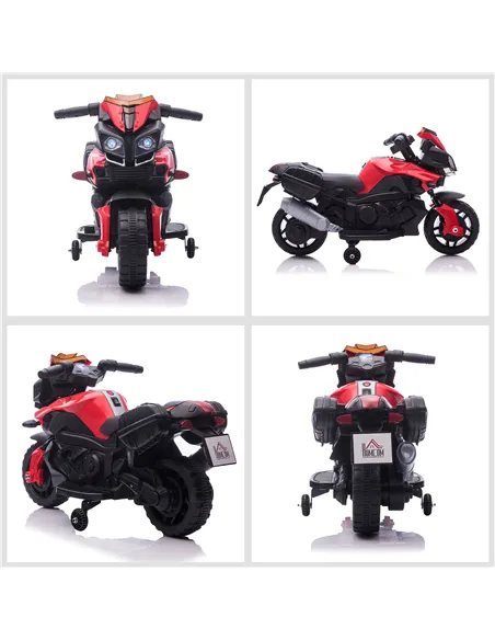 HOMCOM Kids Electric Motorbike 6V Ride on Motorcycle Vehicle w/ Lights Horn Sounds for 1.5-4 Years Old Red