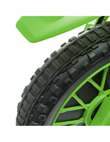 HOMCOM 12V Kids Electric Motorcycle Ride-On, with Training Wheels, for Ages 3-6 Years - Green