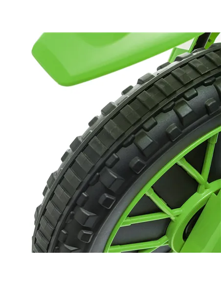 HOMCOM 12V Kids Electric Motorcycle Ride-On, with Training Wheels, for Ages 3-6 Years - Green