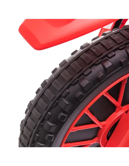 HOMCOM 12V Kids Electric Motorcycle Ride-On, with Training Wheels, for Ages 3-6 Years - Red