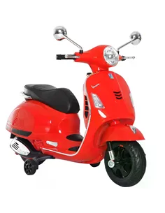 HOMCOM Kids Ride On Motorcycle, 6V, W/LED Lights-Red