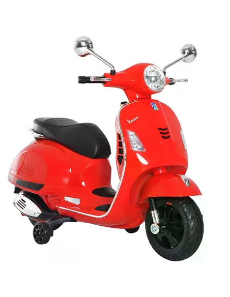 HOMCOM Kids Ride On Motorcycle, 6V, W/LED Lights-Red