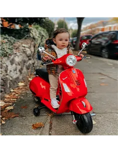 HOMCOM Kids Ride On Motorcycle, 6V, W/LED Lights-Red 2