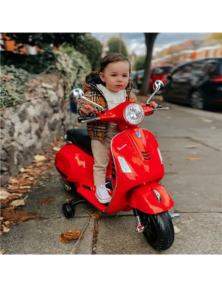 HOMCOM Kids Ride On Motorcycle, 6V, W/LED Lights-Red