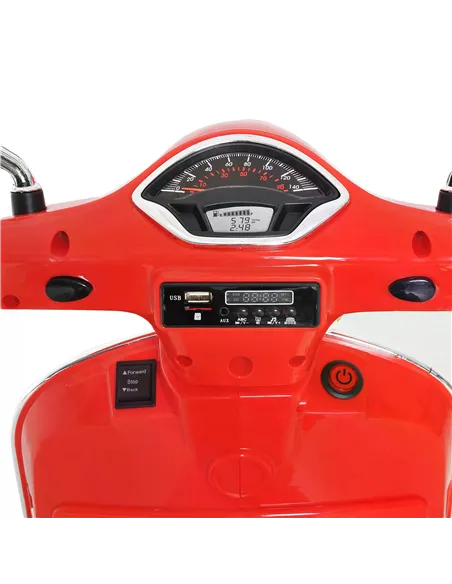 HOMCOM Kids Ride On Motorcycle, 6V, W/LED Lights-Red
