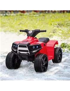 HOMCOM 6V Kids Electric Ride on Car, ATV Toy, Quad Bike with Headlights, Horn, for Toddlers 18-36 Months Red 2