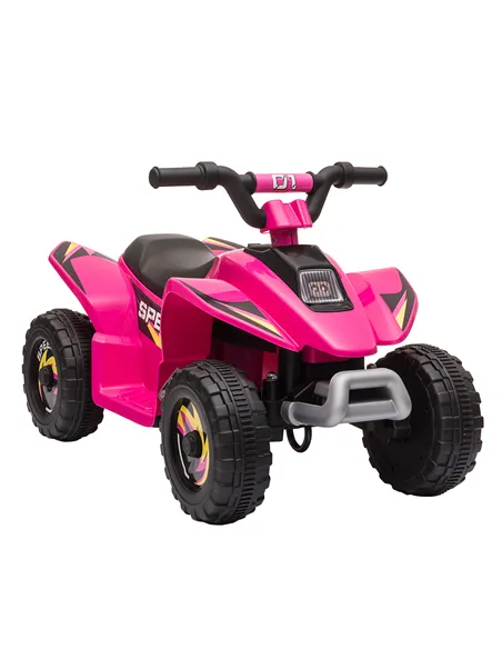 HOMCOM 6V Kids Electric Ride on Car ATV Toy Quad Bike Four Big Wheels w/ Forward Reverse Functions Toddlers for 18-36 Months Old