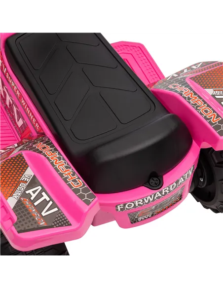 HOMCOM 6V Kids Electric Ride on Car Toddlers Quad Bike All Terrain Vehicle Toy With Music for 18-36 months Pink