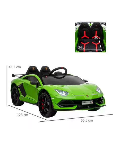 HOMCOM Lamborghini SVJ 12V Kids Electric Ride On Car Sport Racing Toy RC for 3-8 Yrs