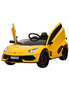 HOMCOM Lamborghini Aventador Licensed 12V Kids Electric Ride On Car Racing Car Toy with Parental Remote Control Battery-powered 