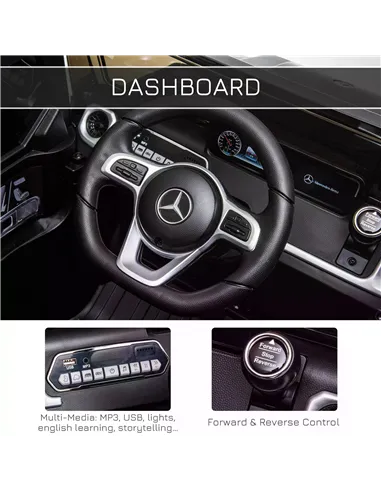 HOMCOM Mercedes Benz G500 12V Kids Electric Ride On Car Toy w/ Remote Control