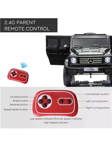 HOMCOM Mercedes Benz G500 12V Kids Electric Ride On Car Toy w/ Remote Control