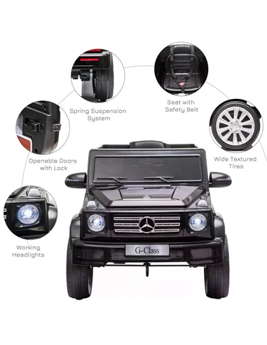 HOMCOM Mercedes Benz G500 12V Kids Electric Ride On Car Toy w/ Remote Control