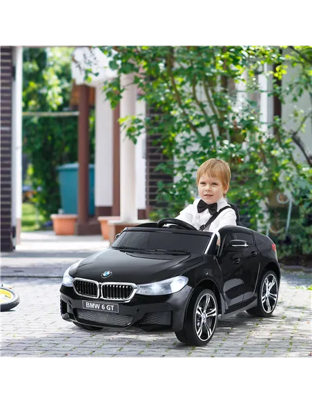 HOMCOM Kids Electric Ride On Car 6V Licensed BMW 6GT W/ Remote-Black