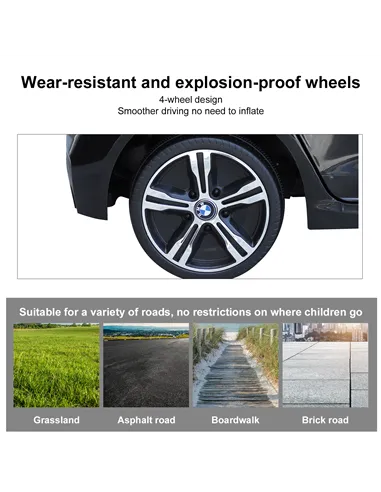 HOMCOM Kids Electric Ride On Car 6V Licensed BMW 6GT W/ Remote-Black