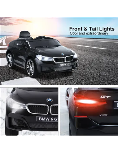 HOMCOM Kids Electric Ride On Car 6V Licensed BMW 6GT W/ Remote-Black
