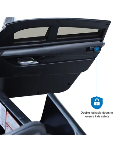 HOMCOM Kids Electric Ride On Car 6V Licensed BMW 6GT W/ Remote-Black