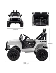 HOMCOM 12V Kids Electric Ride On Car Truck Toy SUV with Remote Control for 3-6 Yrs 2
