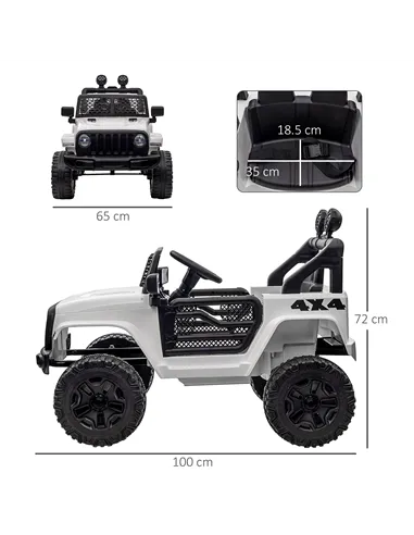 HOMCOM 12V Kids Electric Ride On Car Truck Toy SUV with Remote Control for 3-6 Yrs