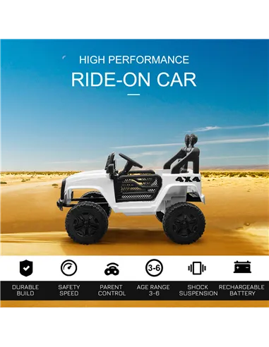 HOMCOM 12V Kids Electric Ride On Car Truck Toy SUV with Remote Control for 3-6 Yrs