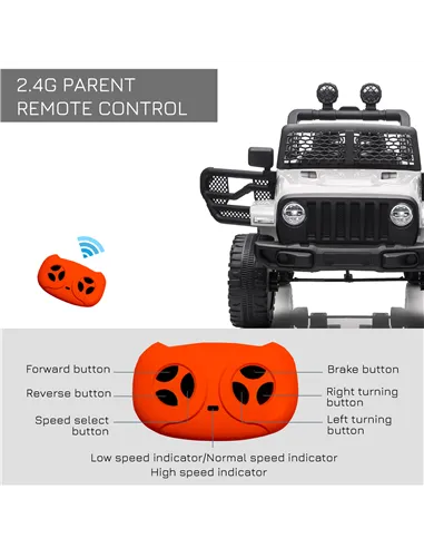 HOMCOM 12V Kids Electric Ride On Car Truck Toy SUV with Remote Control for 3-6 Yrs