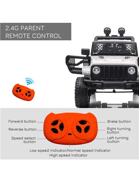 HOMCOM 12V Kids Electric Ride On Car Truck Toy SUV with Remote Control for 3-6 Yrs