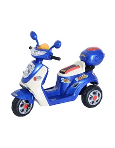 HOMCOM Kids Electric Ride On Toy Car 6V Electric Motorbike with Chargeable Battery Headlight and Music for 3-5 Years - Blue