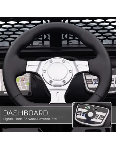 HOMCOM Kids Electric Ride On Car 12V Off Road Toy with Parental Remote Control 2 Motors Horn Lights Suspension Wheels for 3-6 Ye