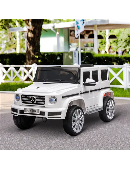 HOMCOM Mercedes Benz G500 Licensed 12V Kids Electric Ride On Car  Toy with Parental Remote Control Battery-powered 2 Motors Musi