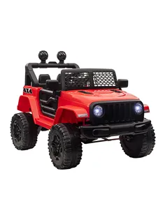 HOMCOM Kids Electric Ride On Car 12V Off Road Toy with Parental Remote Control 2 Motors Horn Lights Suspension Wheels for 3-6 Ye