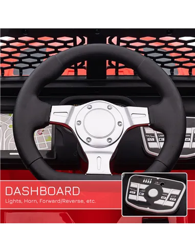 HOMCOM Kids Electric Ride On Car 12V Off Road Toy with Parental Remote Control 2 Motors Horn Lights Suspension Wheels for 3-6 Ye