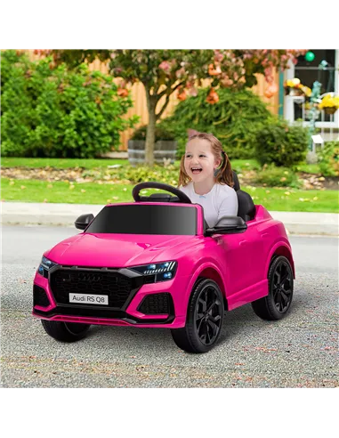 HOMCOM Audi RS Q8 6V Kids Electric Ride On Car Toy w/ Remote USB MP3 Bluetooth Pink