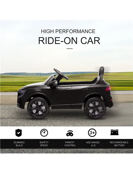 HOMCOM Licensed Audi RS Q8 Electric Ride On Car, with Remote Control, Black
