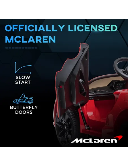 HOMCOM McLaren Licensed Kids Electric Ride-On Car, with Remote Control - Red
