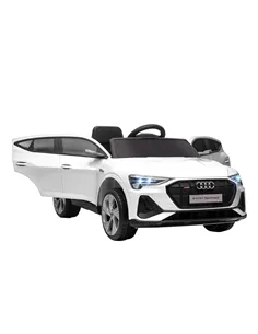 HOMCOM 12V Kids Electric Ride-On Car, with Remote Control, Lights, Music, Horn - White